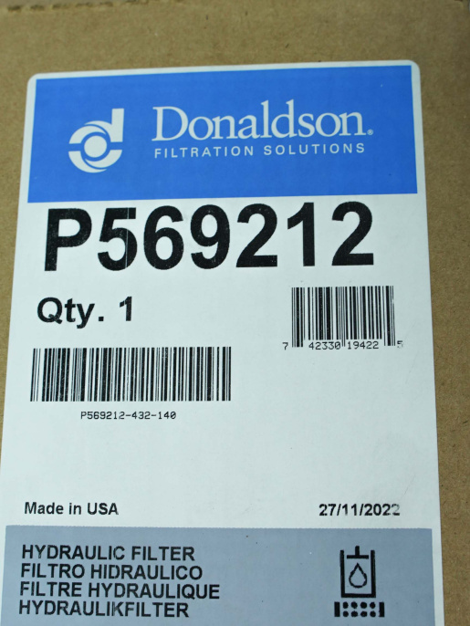 Фильтр гидравлический P569212 Donaldson