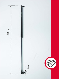 Пружина газовая левой двери кабины PL 0017 (11.3.6308010) аналог РСМ Вектор