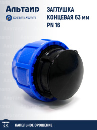 Заглушка концевая 63 мм. PN16 10007066 POELSAN