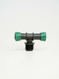 Тройник папа с внешней резьбой под капельную ленту 17 x ½'' x 17 19121 POELSAN