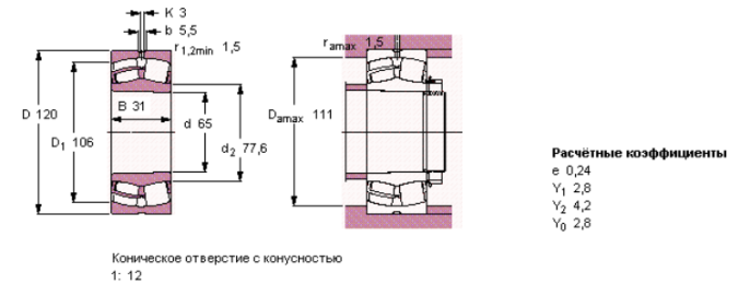 Подшипник 22213 ЕК SKF