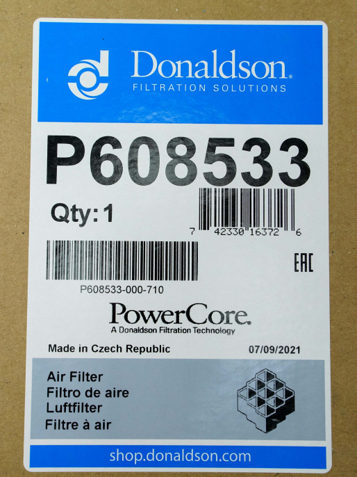 Фильтр воздушный P608533 Donaldson